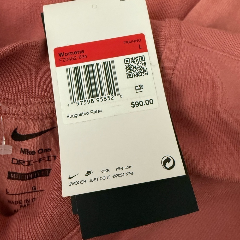 Nike M One Women's Reversible French Terry Pullover Top Sweater Size Large NWT - Picture 8 of 10